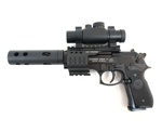 Пневматический пистолет Beretta M92 FS XX-TREME 4,5 мм  (глушитель, коллиматор)- фото