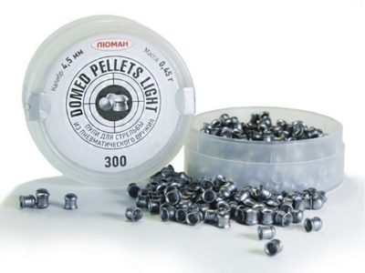 Пули «Люман» Domed pellets Light 4,5 мм, 0,45 г (300 штук)- фото