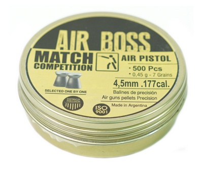 Пули Apolo Air Boss Match Pistol 4,5 мм, 0,45 г (500 штук)- фото2